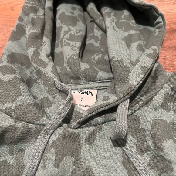 💙 Gymshark Green Camouflage Woman’s Hoodie Small - Picture 4 of 6